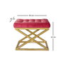 Atelier Del Sofa Puff Dorado y Rojo
